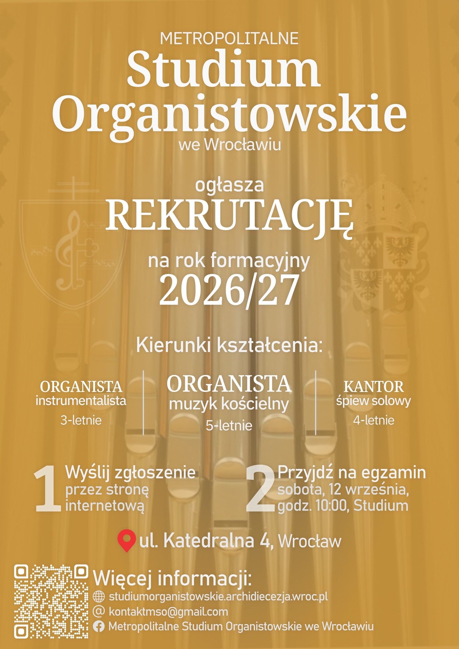 Studium Organistowskie - rekrutacja