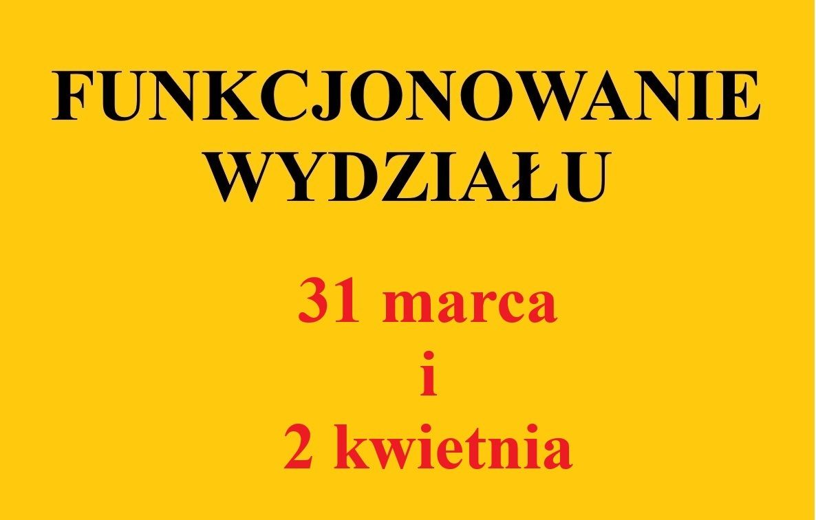 Funkcjonowanie Wydziału