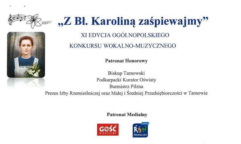 Ogólnopolski Konkurs Wokalno-Muzyczny „Z Bł. Karoliną zaśpiewajmy"