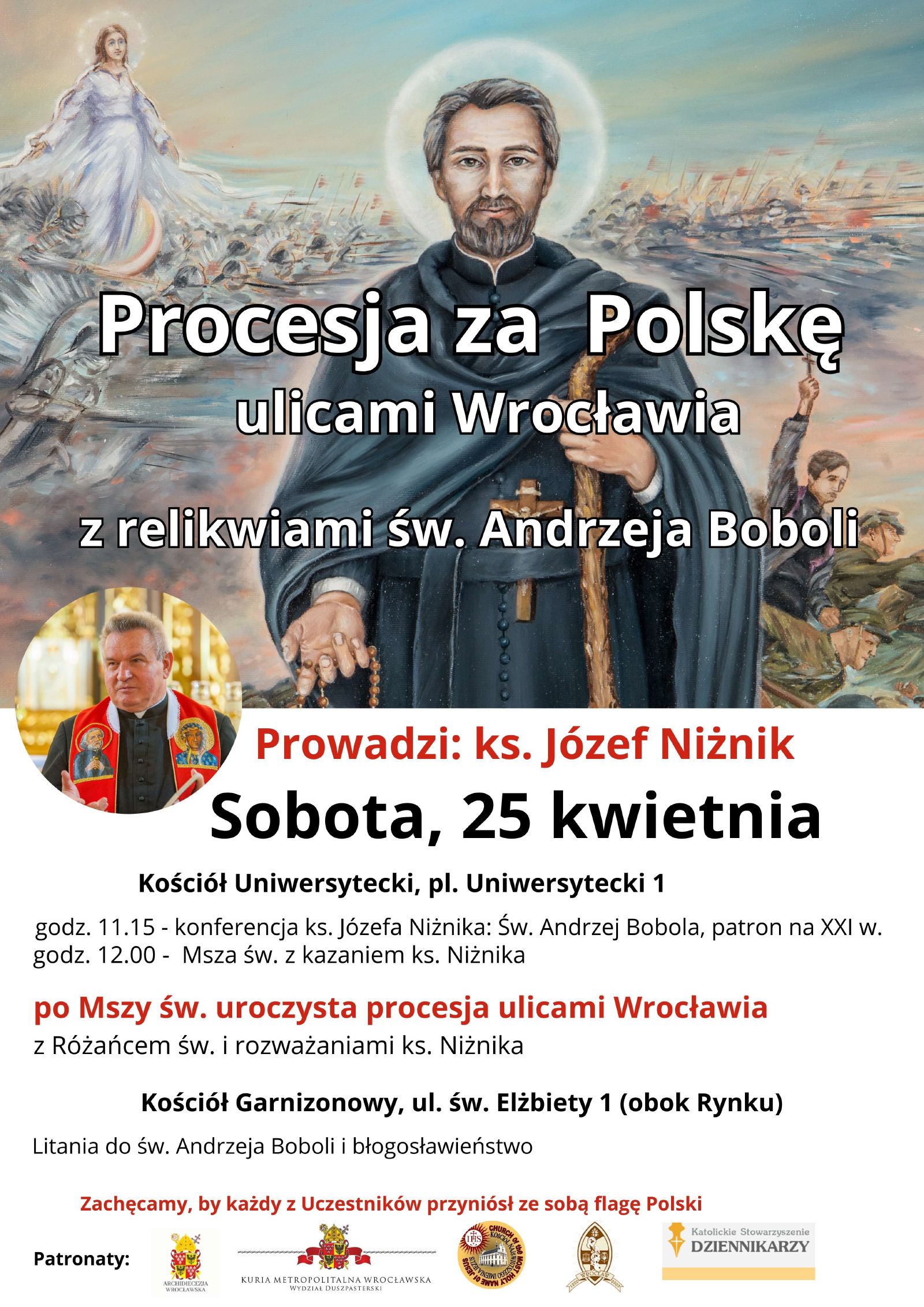 Procesja za Ojczyznę ulicami Wrocławia