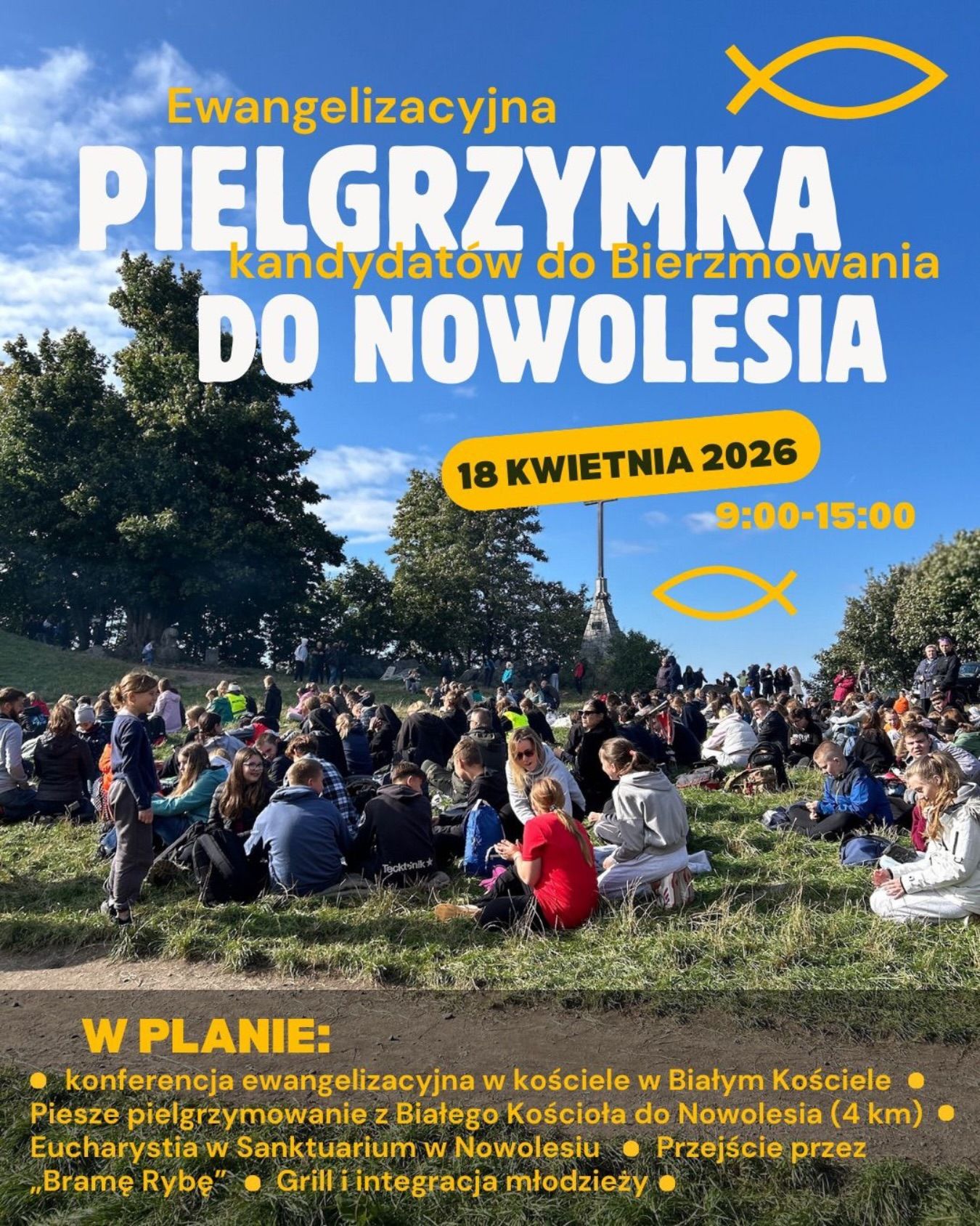 Ewangelizacyjna Pielgrzymka Kandydatów do Bierzmowania do Nowolesia
