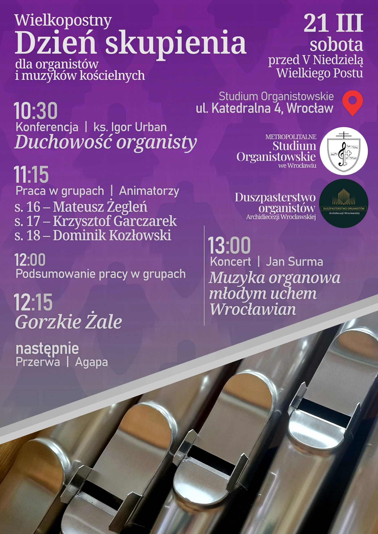 Wielkopostny Dzień Skupienia dla Organistów i Muzyków Kościelnych