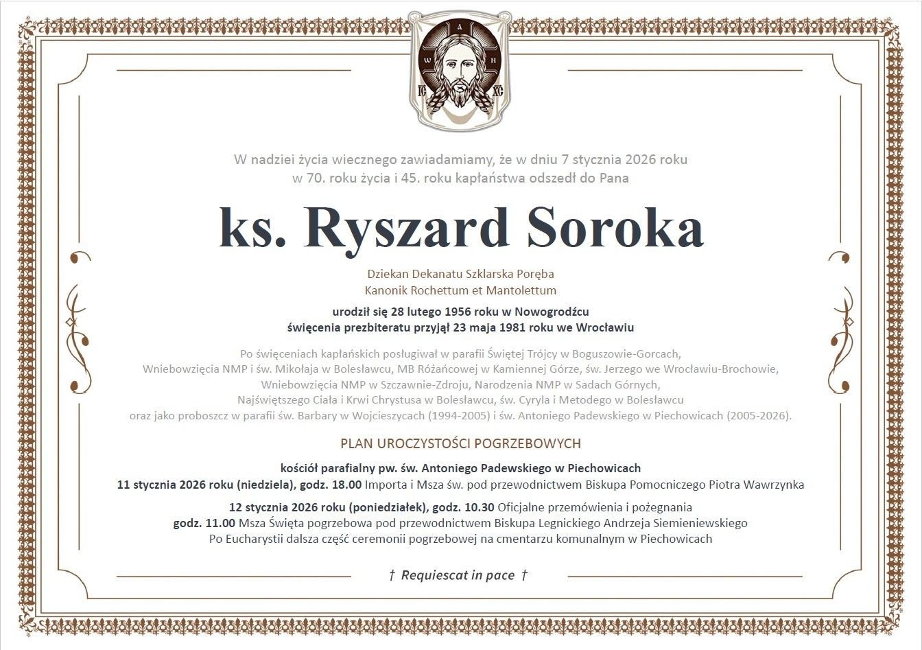 Pogrzeb Ks. Ryszarda Soroki