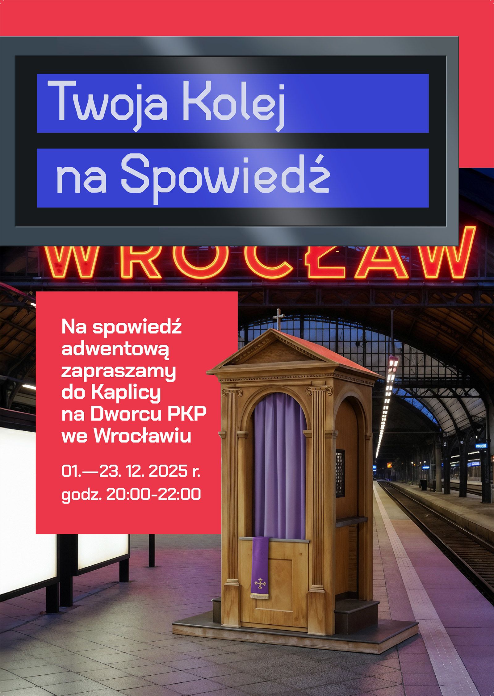 Spowiedź w kaplicy na Dworcu Głównym PKP