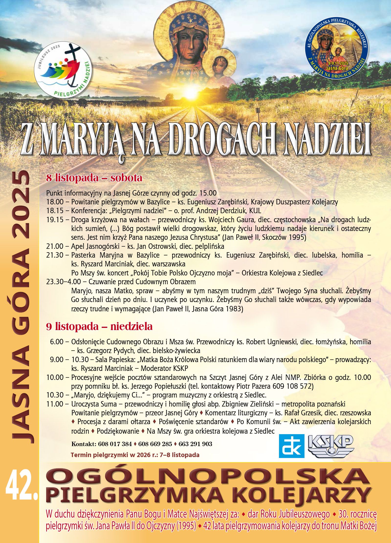 Pielgrzymka kolejarzy na Jasną Górę
