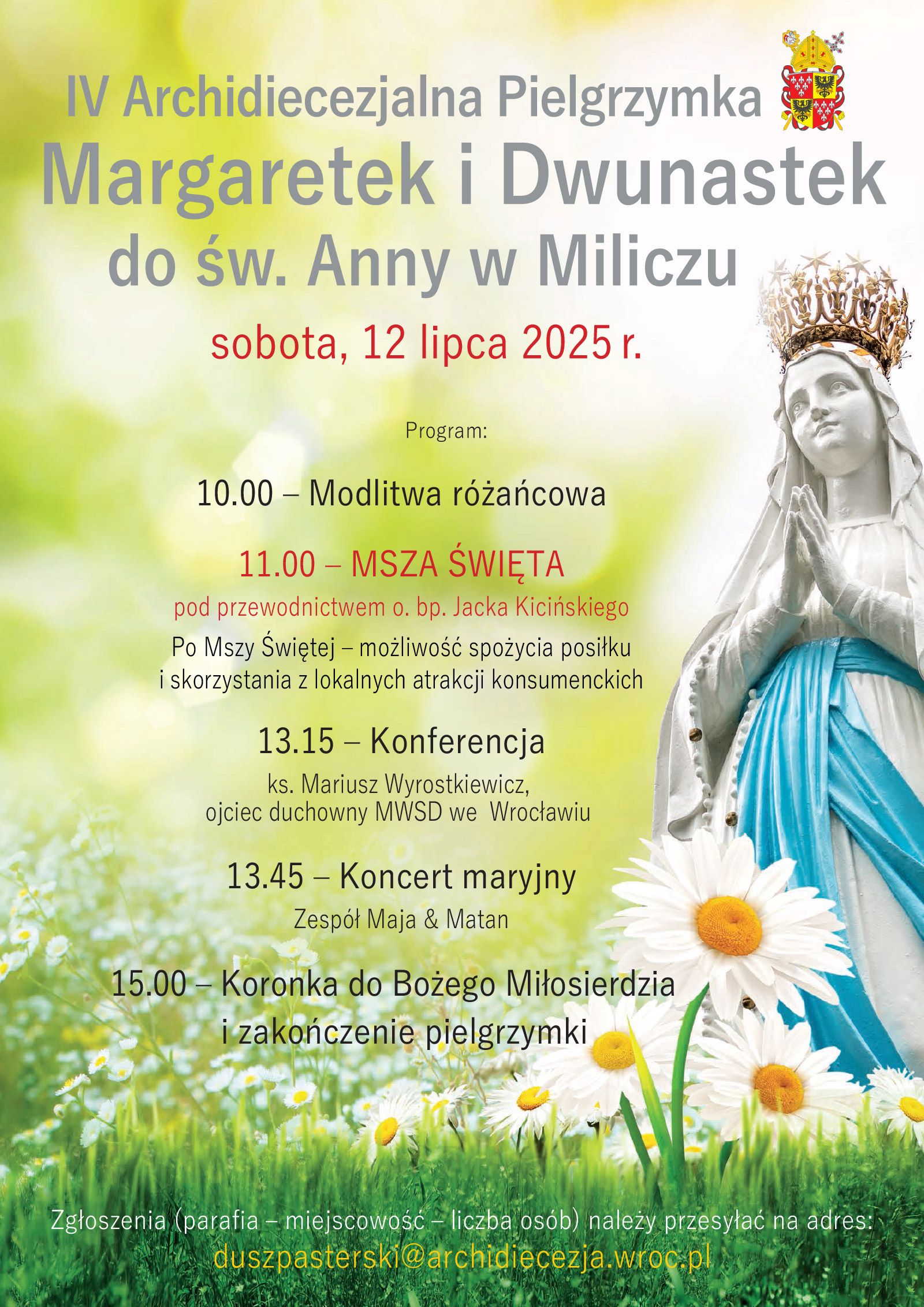 Pielgrzymka Margaretek - zaproszenie