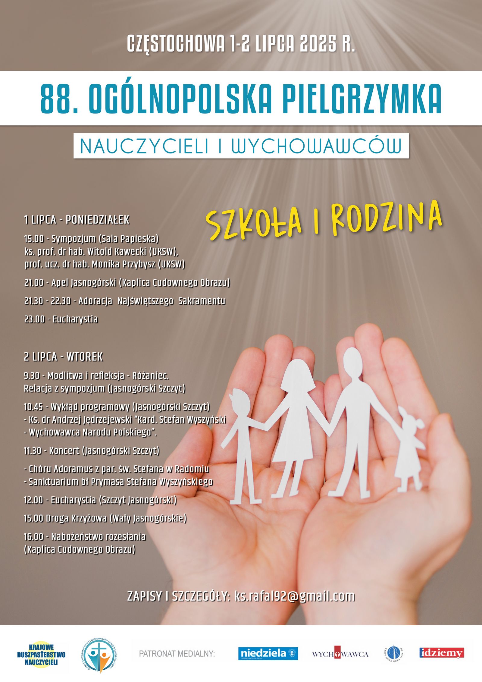 Pielgrzymka nauczycieli i wychowawców