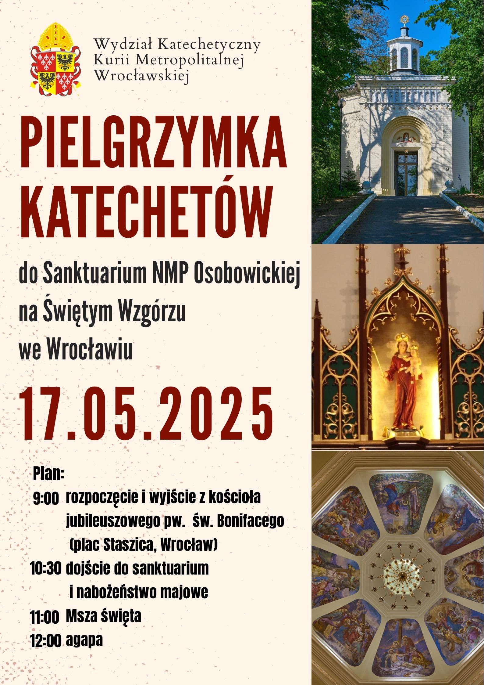 KOMUNIKATY WYDZIAŁU DUSZPASTERSKIEGO - 9.05.2025 r.