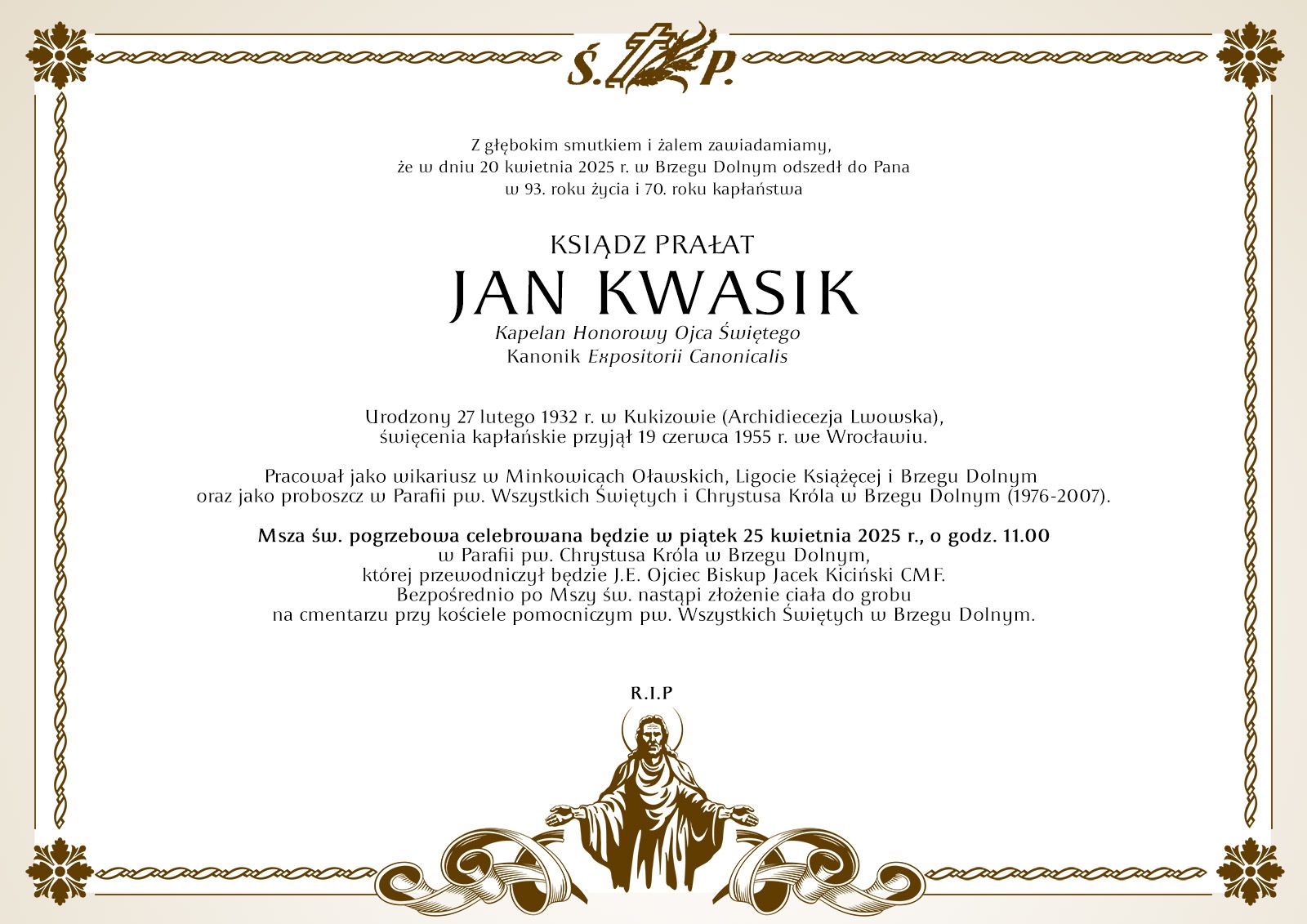 Pogrzeb Ks. Jana Kwasika