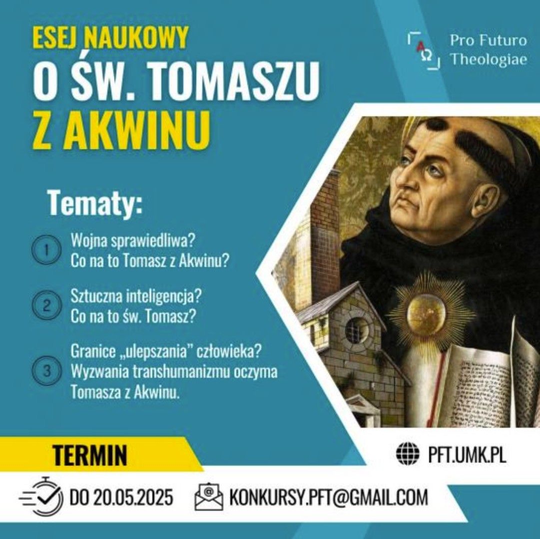 Konkurs na najlepszy esej o św. Tomaszu z Akwinu