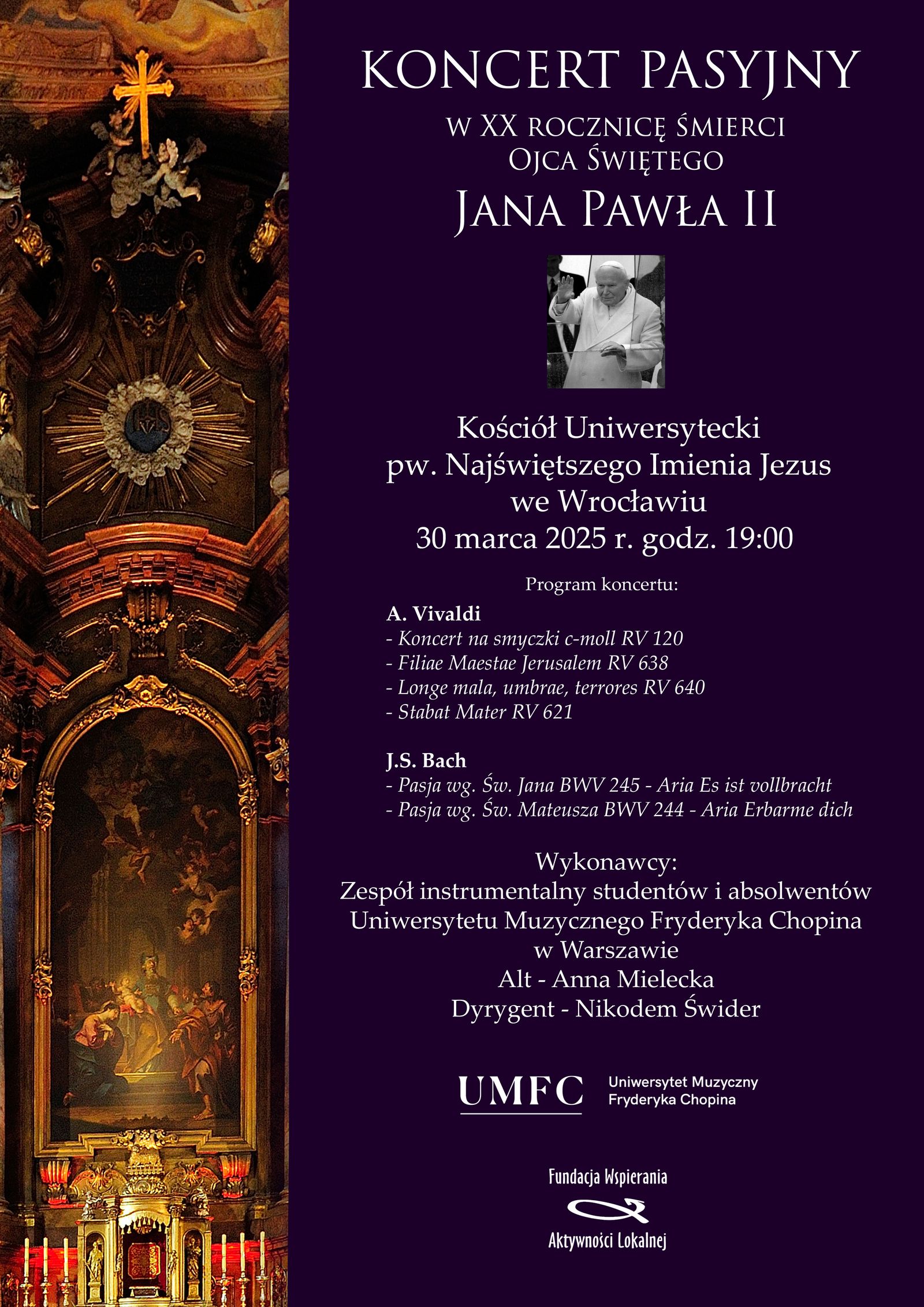Zaproszenie na koncert pasyjny