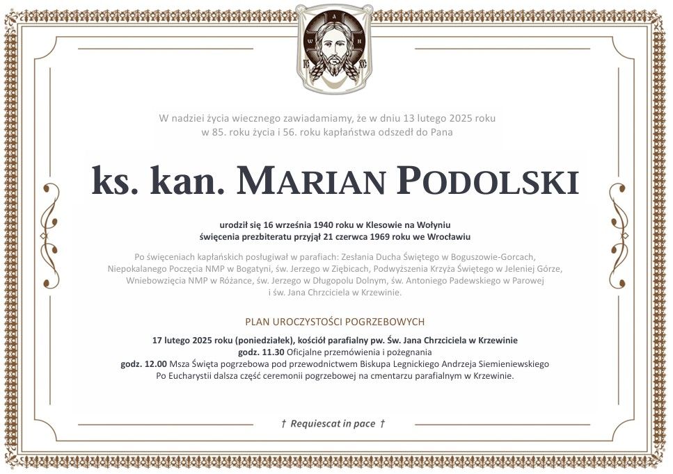 Pogrzeb Ks. Mariana Podolskiego