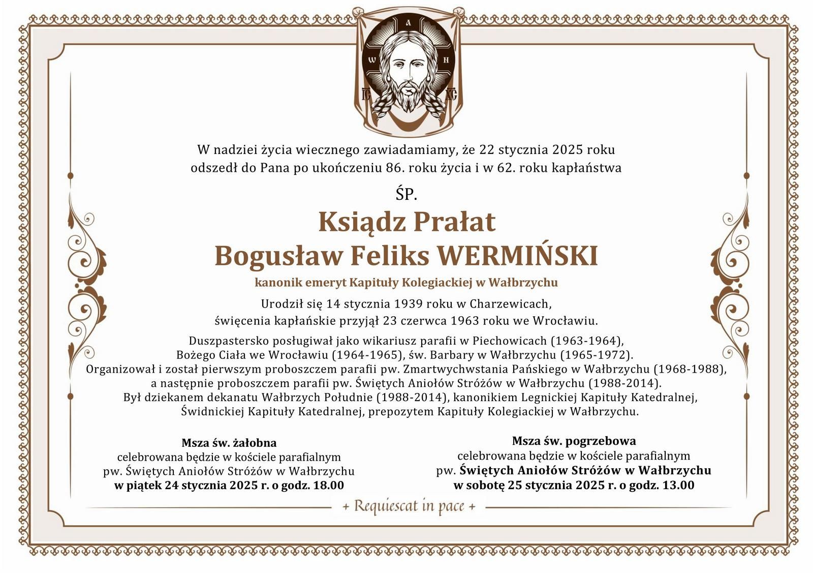 Pogrzeb Ks. Bogusława Wermińskiego