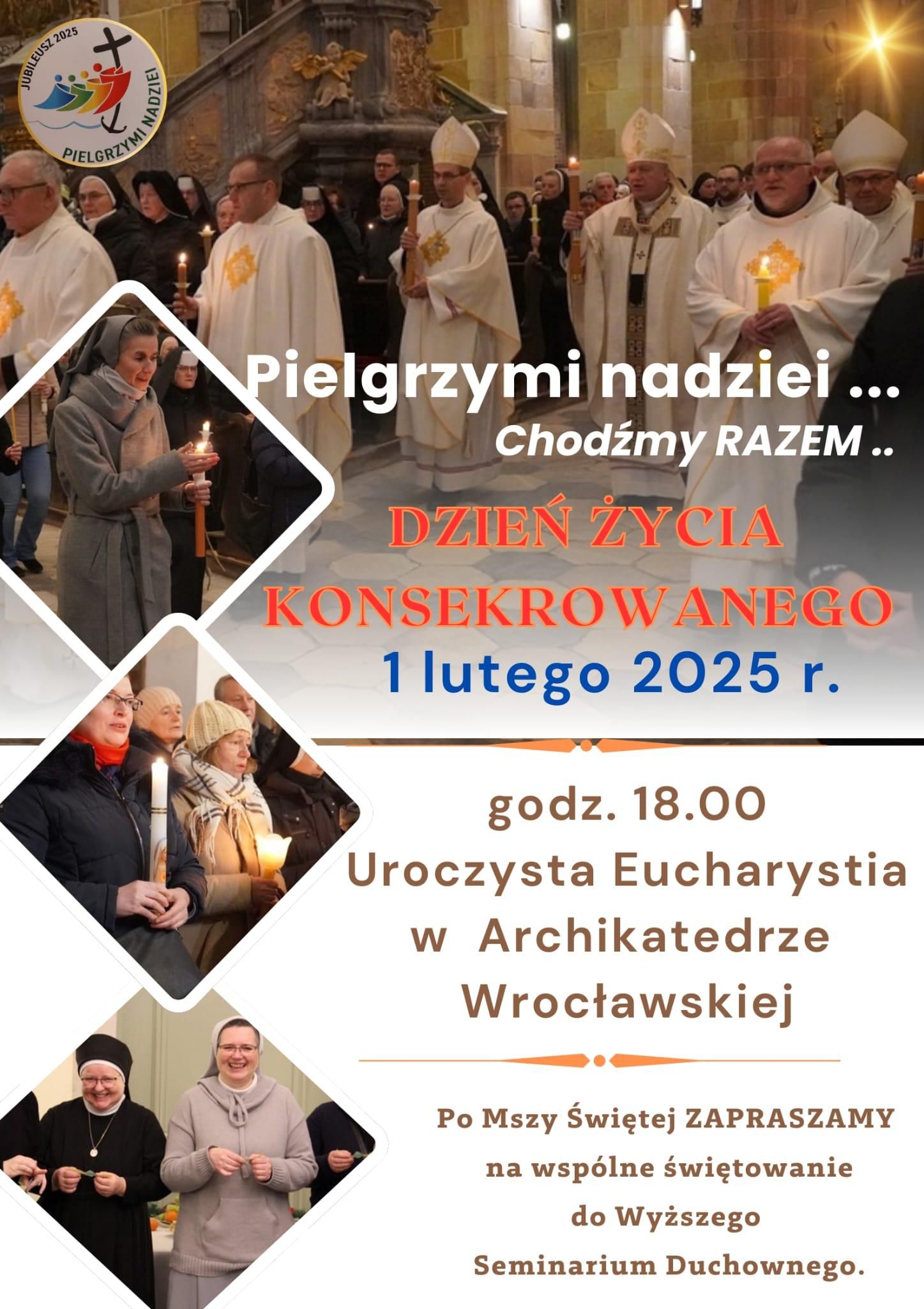 Zaproszenie na Eucharystię 1 lutego 2025 r.