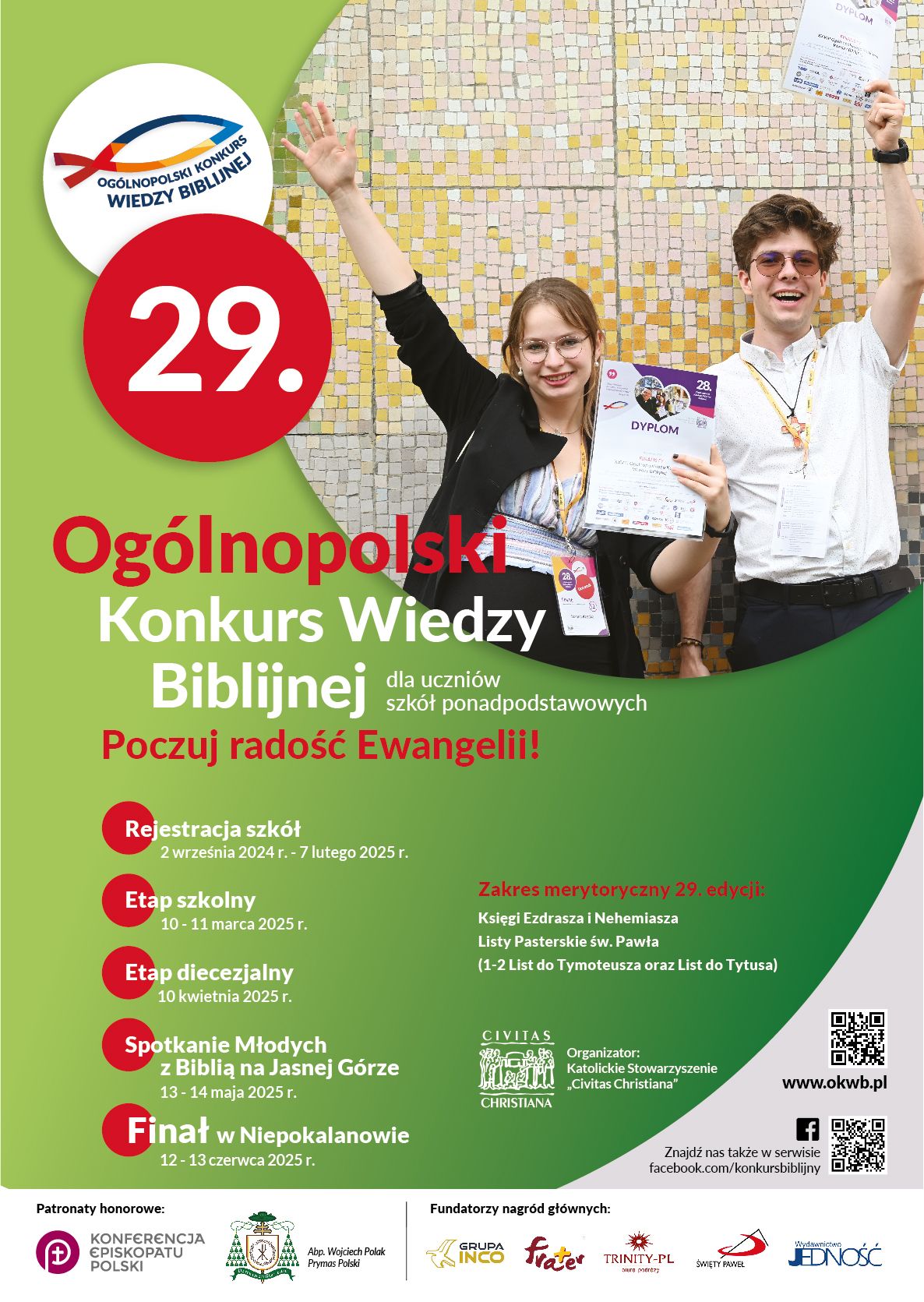 Konkurs Wiedzy Biblijnej - zapisy do 7 lutego 2025