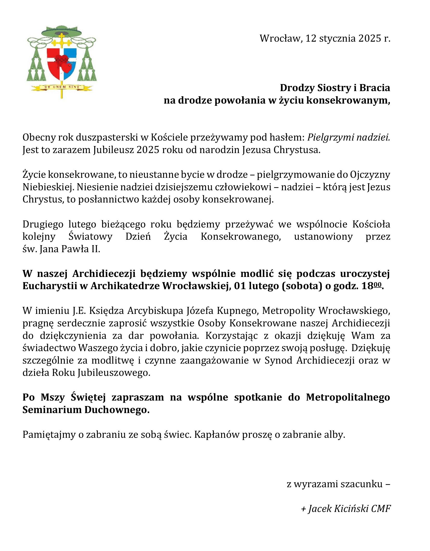 Dzień Życia Konsekrowanego