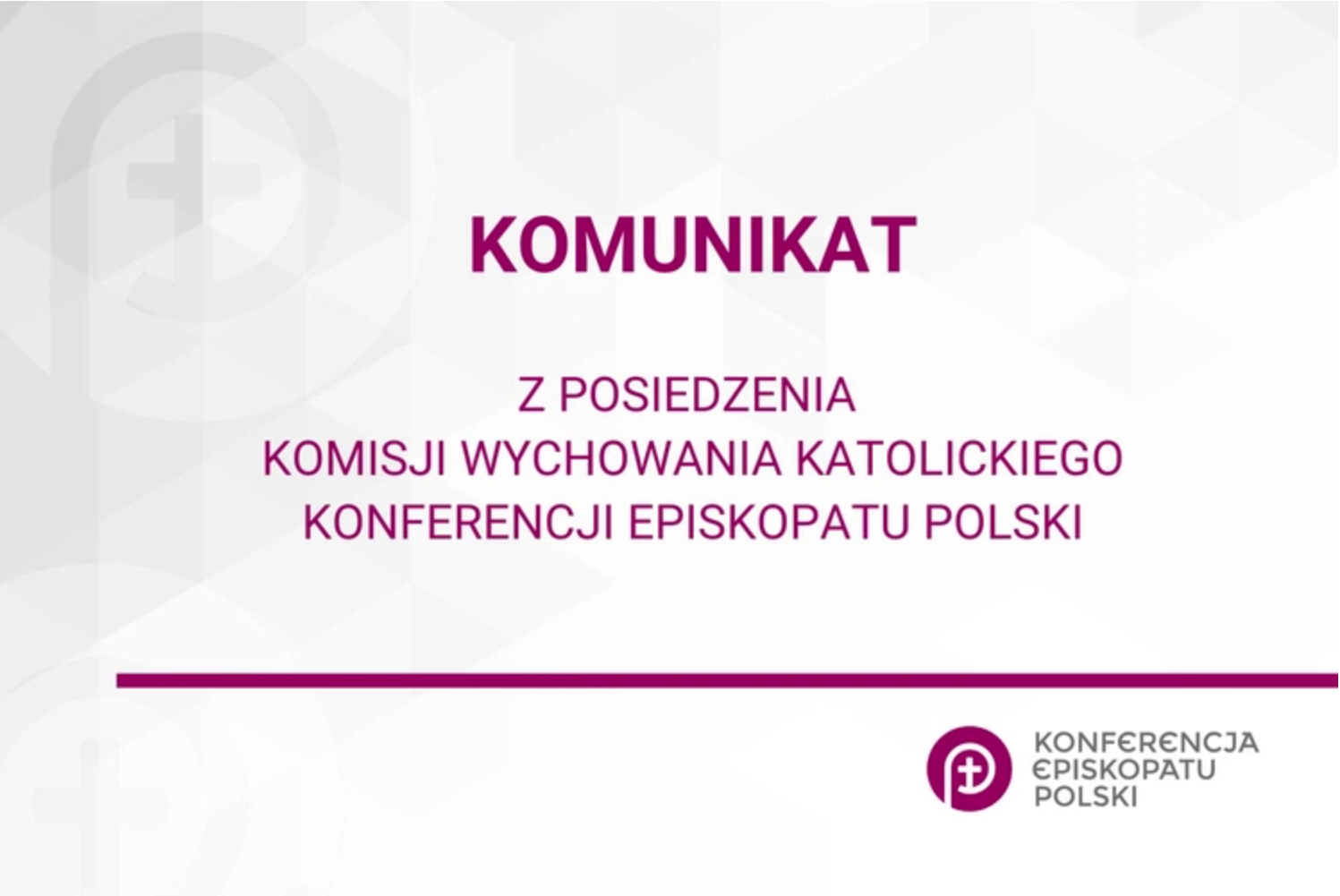 Komunikat z posiedzenia Komisji Wychowania Katolickiego KEP - 10 stycznia 2025