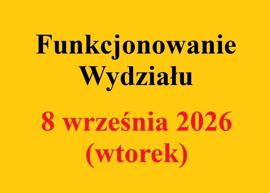 Funkcjonowanie Wydziału