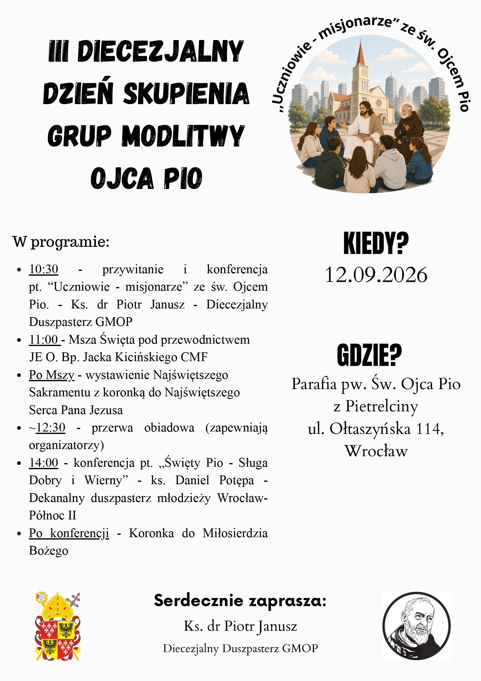 KOMUNIKATY WYDZIAŁU DUSZPASTERSKIEGO - 1.09.2026 r.